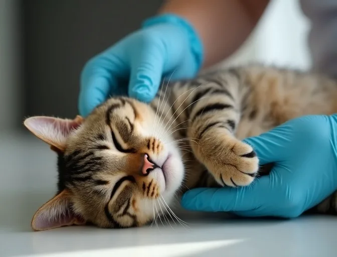 Specialist carefully handling a deceased cat with dignity in Croydon South